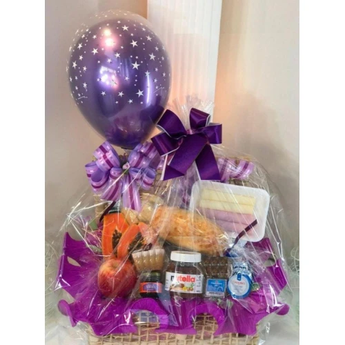 Baú de Aniversário com Balão e Mini Tortinha